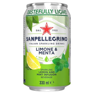 San Pellegrino Sparkling Lemon & Mint 24 x 330ml - thewholesalehub