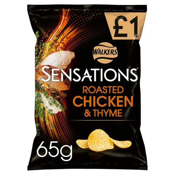 Sensations Roasted Chicken & Thyme Crisps 65g