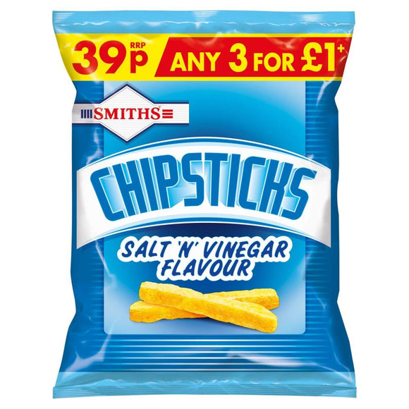 Smiths Chipsticks Salt 'n' Vinegar Snacks 37g