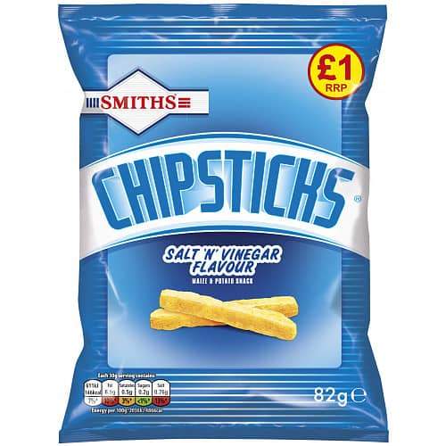 Smiths Chipsticks Salt 'n' Vinegar Snacks 75g