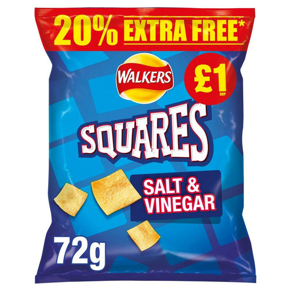 Squares Salt & Vinegar Snacks 72g