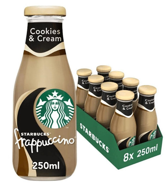 Starbucks Frappuccino Coffee Drink Cookies and Cream 250ml glass bottle