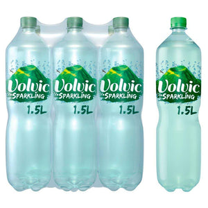 Volvic Sparkling Natural Mineral Water 6 x 1.5Ltr pack