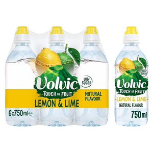 Volvic Touch of Fruit Lemon & Lime (Sport Cap) 6 x 750ml pack