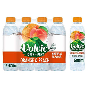 Volvic Touch of Fruit Orange & Peach 12 x 500ml pack