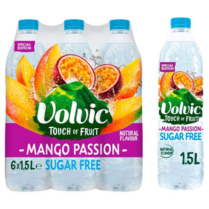 Volvic Touch of Fruit Sugar Free Mango & Passion  6 x 1.5Ltr pack