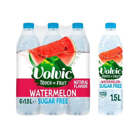 Volvic Touch of Fruit Sugar Free Watermelon 6 x 1.5Ltr pack