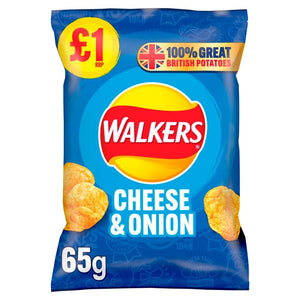 Walkers Cheese & Onion Crisps 65g