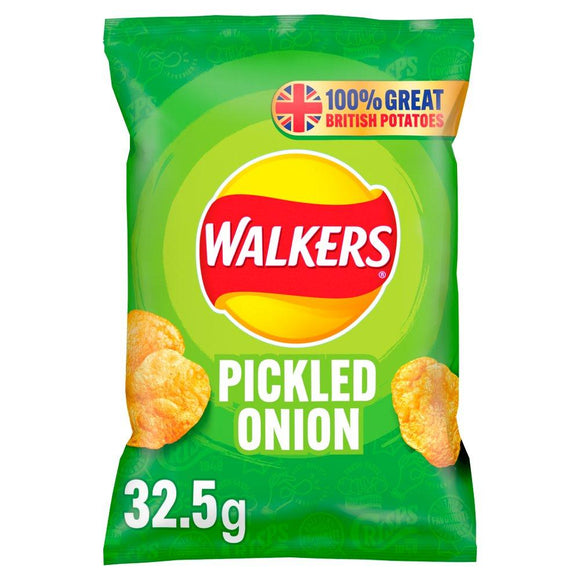 Walkers Pickled Onion Crisps 32.5g