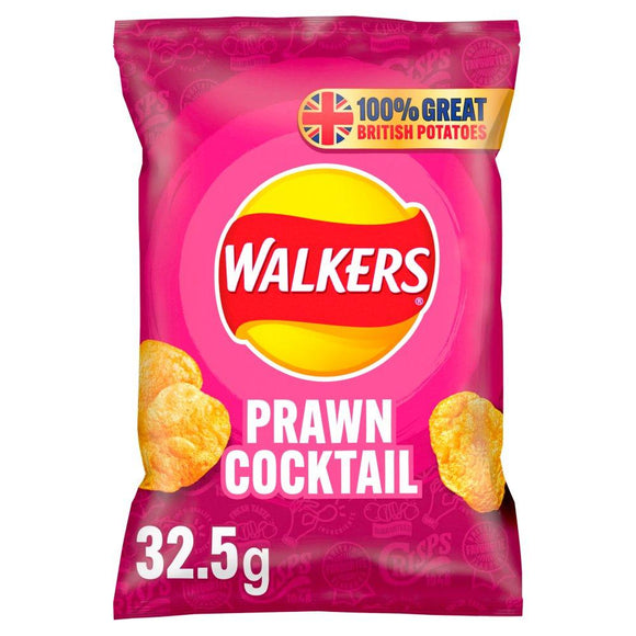 Walkers Prawn Cocktail Crisps 32.5g