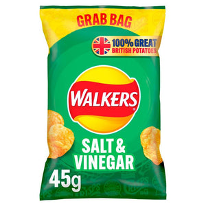 Walkers Salt & Vinegar Crisps Grab Bag 45g