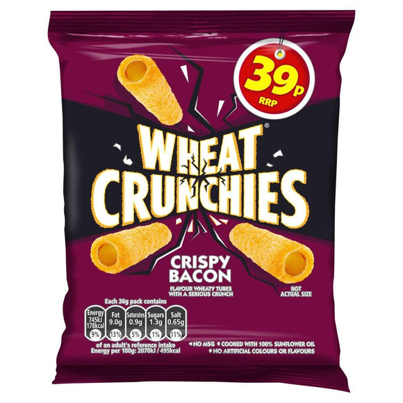 Wheat Crunchies Crispy Bacon Flavour Crisps 36g